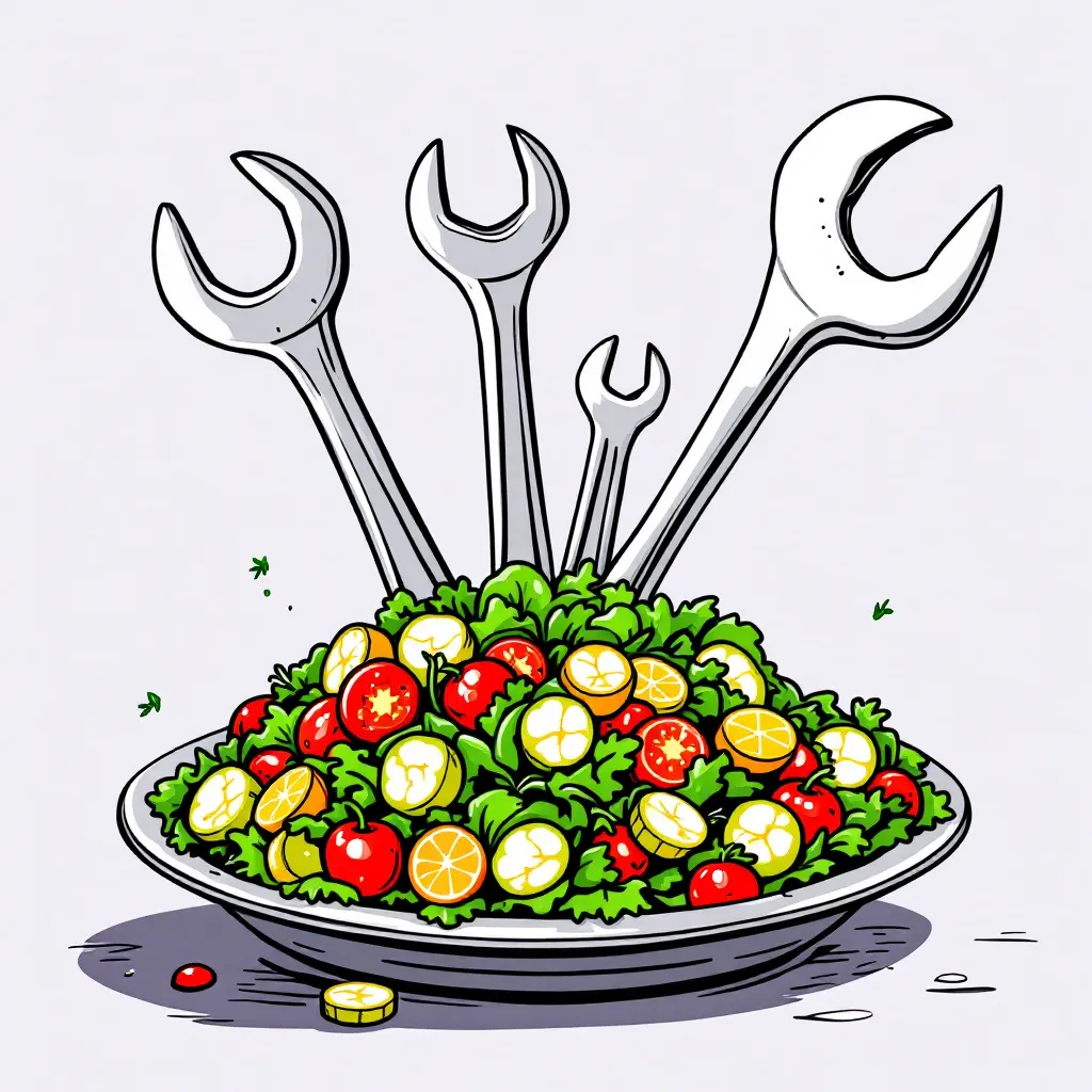 salad of wrenches, illustrated