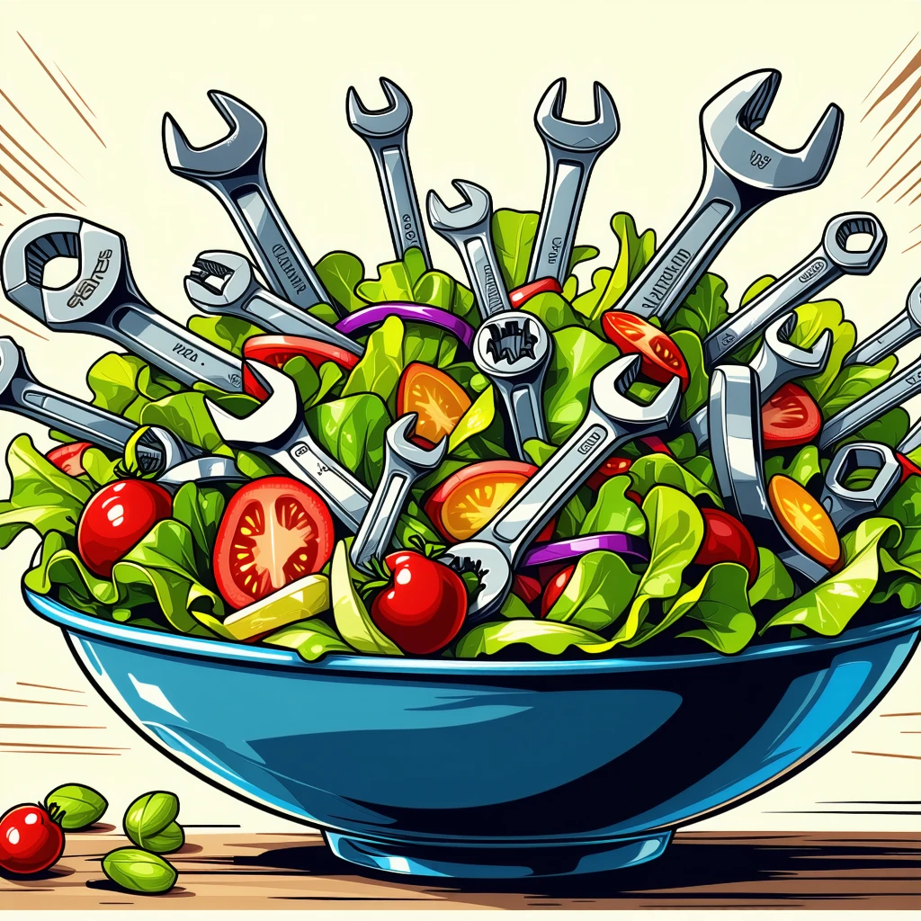 salad of wrenches, comic book style