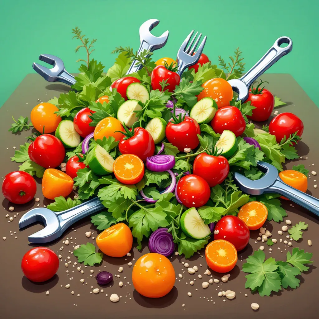 salad of wrenches, illustrated