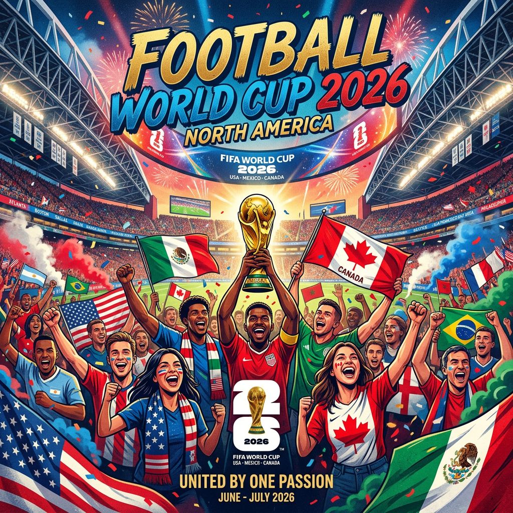 A fan poster for the Football World Cup 2026.