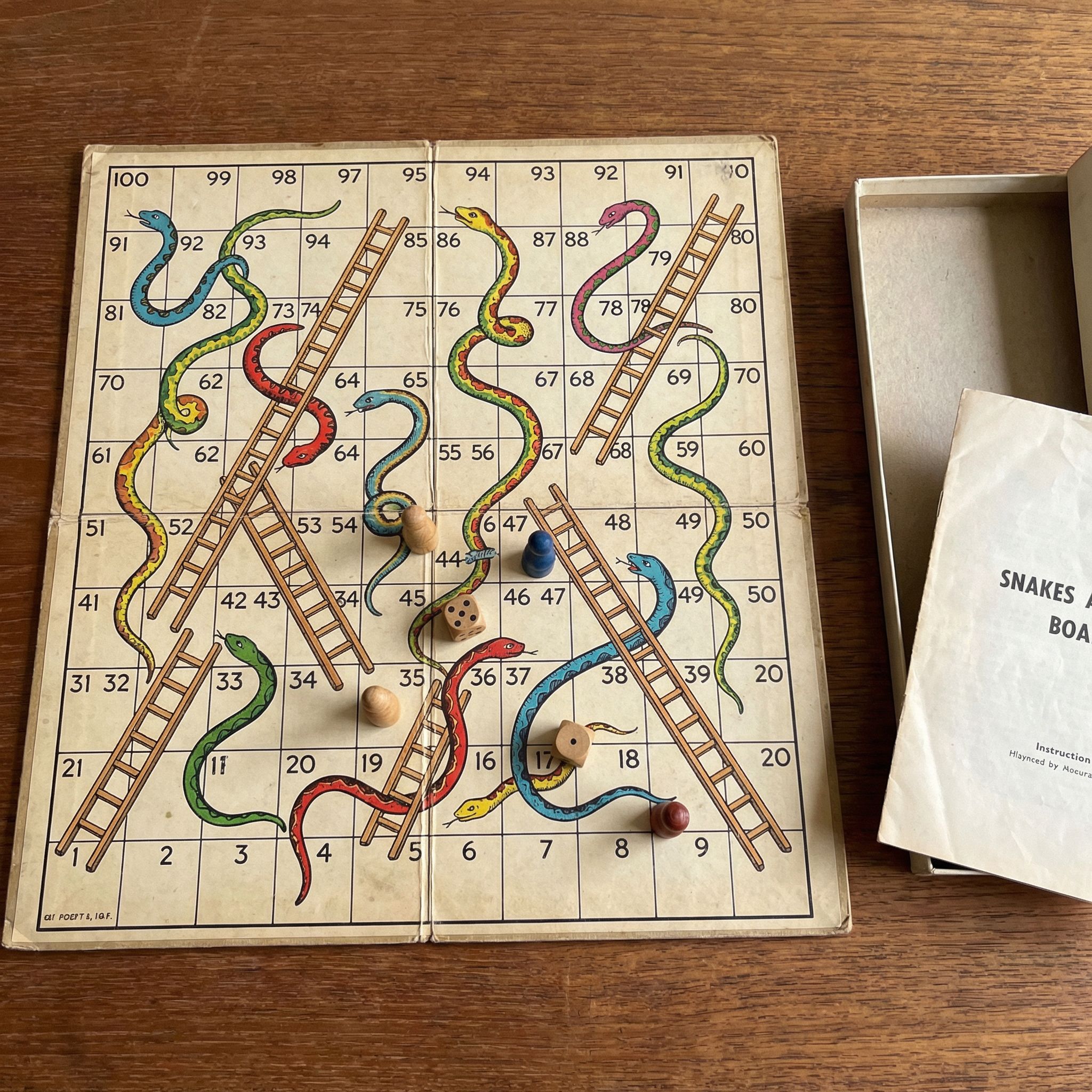 Snake and ladder board
