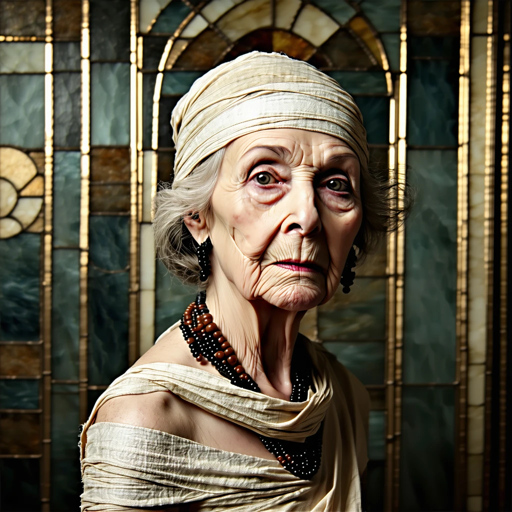 beautiful older woman, 1930s, secret mummy, art deco club