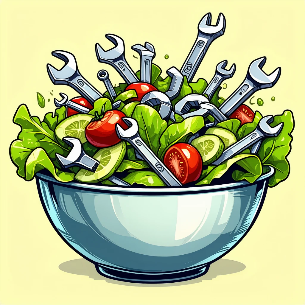 salad of wrenches, comic book style