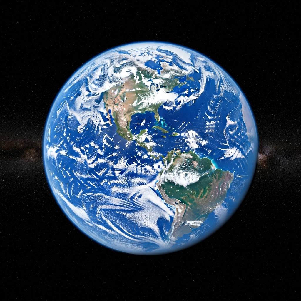 A beautiful shot of the whole earth from space.