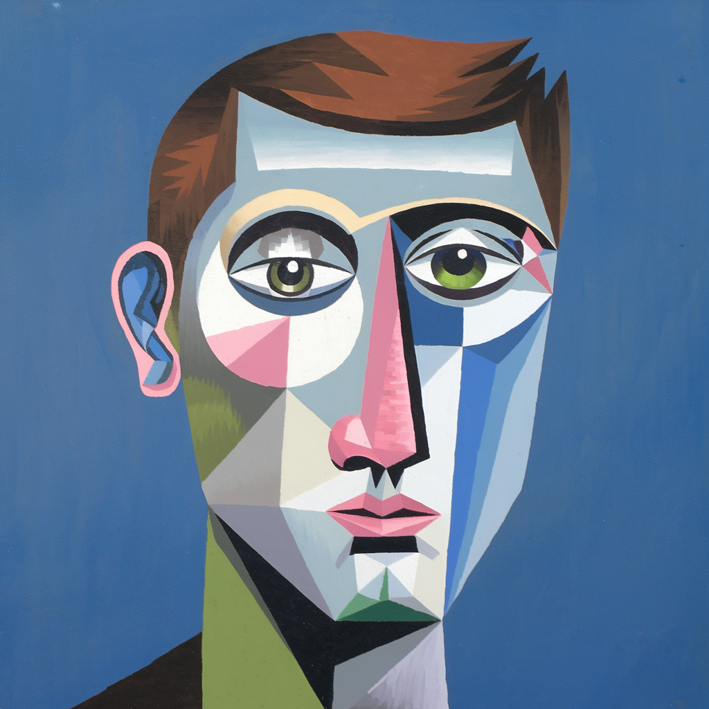 Portrait of a man in Picasso style